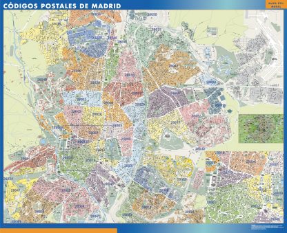 Zip codes Madrid map