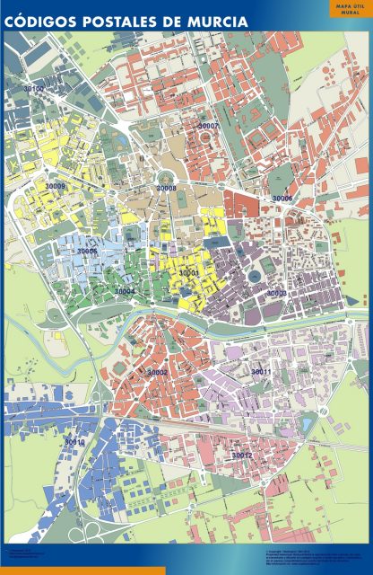 Zip codes Murcia map