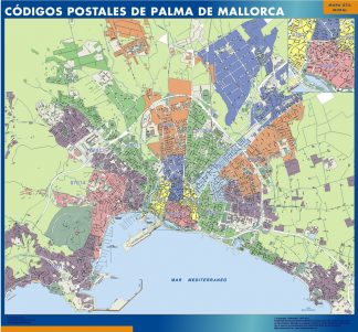 Zip codes Palma de Mallorca map