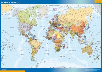 world wall map italian